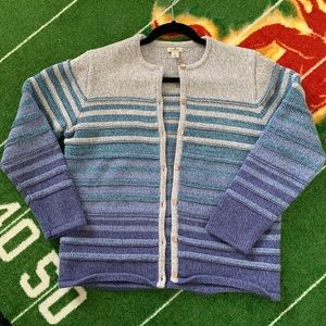 L.L.Bean Striped Cardigan